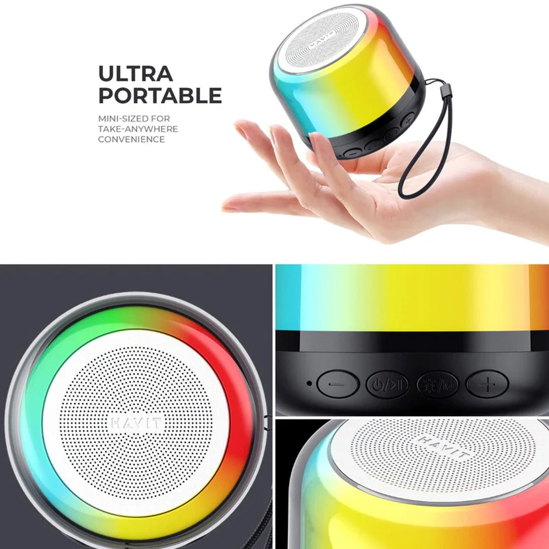 Parlante Bluetooth Havit SK887BT RGB Negro Portátil TWS