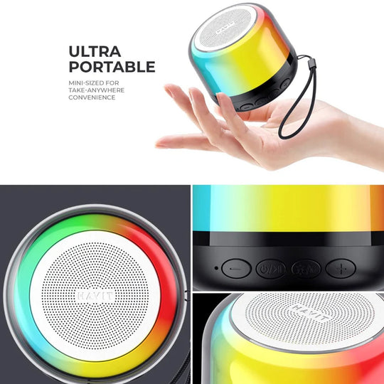 Parlante Bluetooth Havit SK887BT RGB Negro Portátil TWS