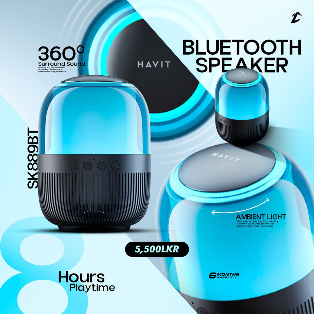 Parlante Bluetooth Havit SK889BT con Luz Multicolor RGB