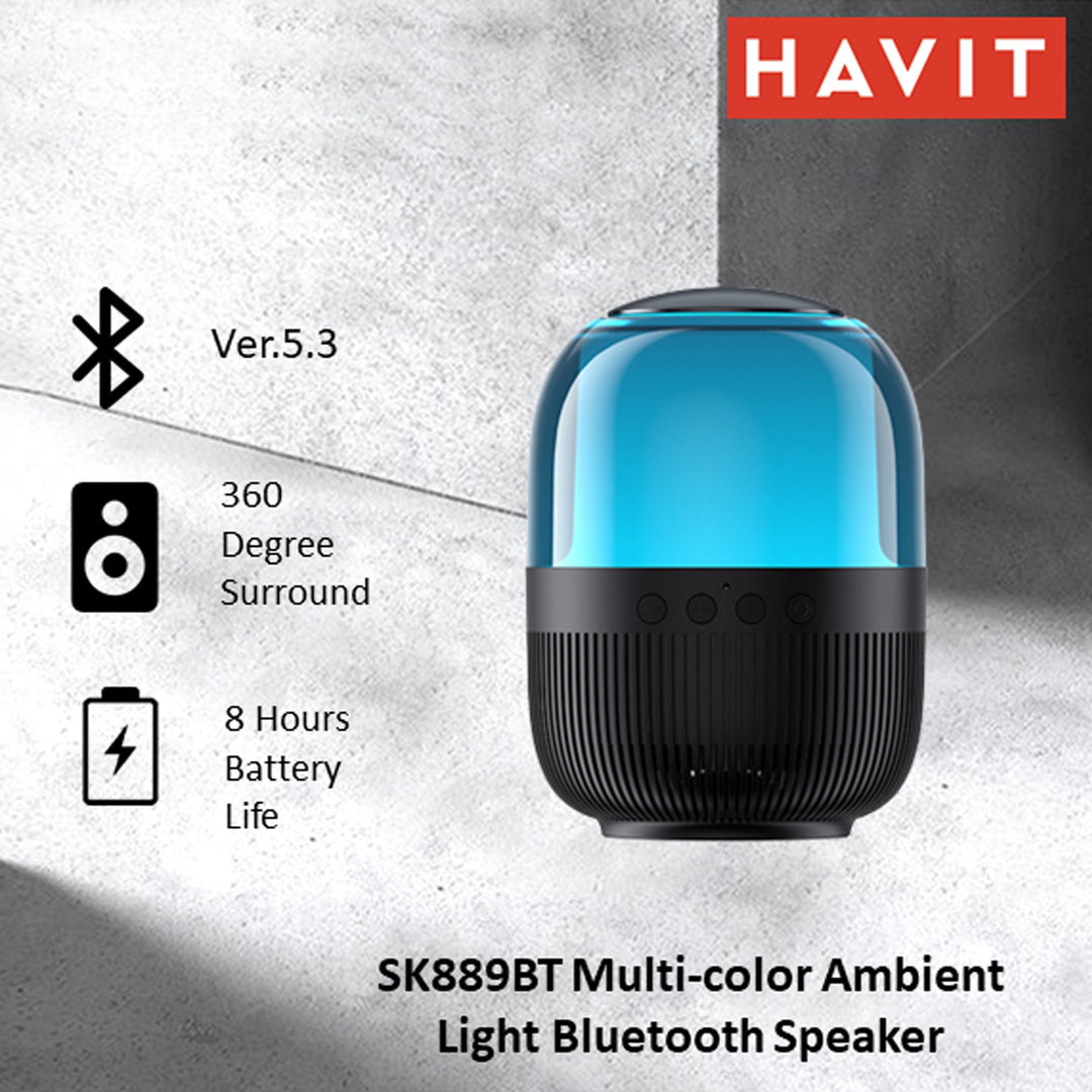 Parlante Bluetooth Havit SK889BT con Luz Multicolor RGB