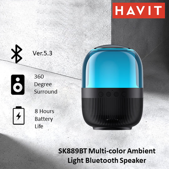 Parlante Bluetooth Havit SK889BT con Luz Multicolor RGB