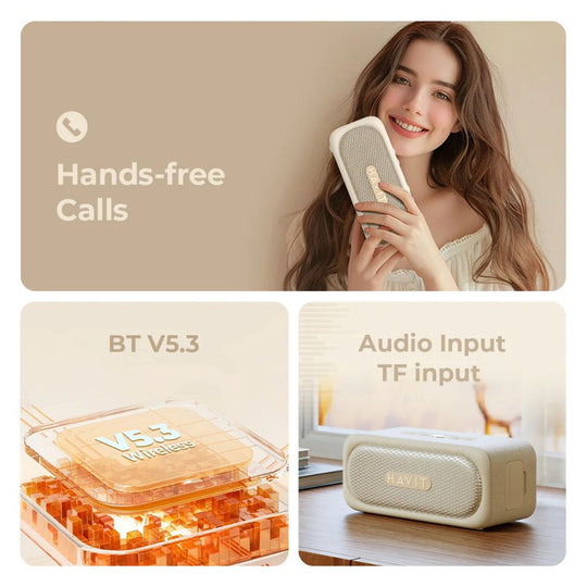 Parlante Bluetooth Havit SK905 20W IPX7 25H Portátil Beige
