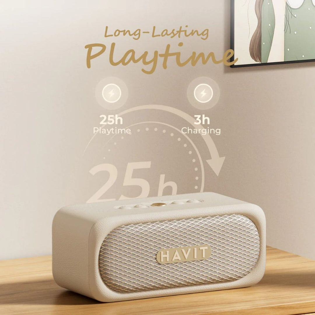 Parlante Bluetooth Havit SK905 20W IPX7 25H Portátil Beige