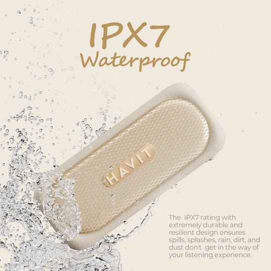 Parlante Bluetooth Havit SK905 20W IPX7 25H Portátil Beige