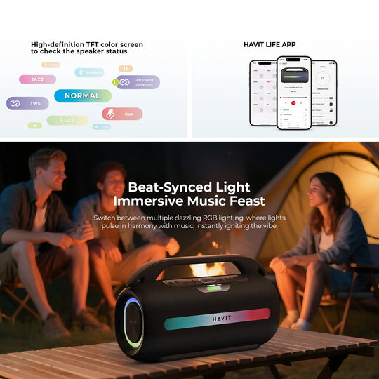 Parlante Bluetooth Havit SK920BT 60W RGB TWS Portátil