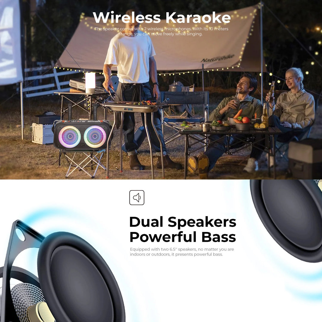 Parlante Trolley Havit Bluetooth 40W con Micrófonos y Control