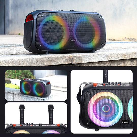 Parlante Trolley Havit Bluetooth 40W con Micrófonos y Control