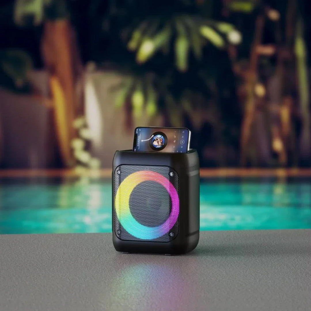 Parlante Trolley Havit Bluetooth RGB Portátil con Micrófono 8W