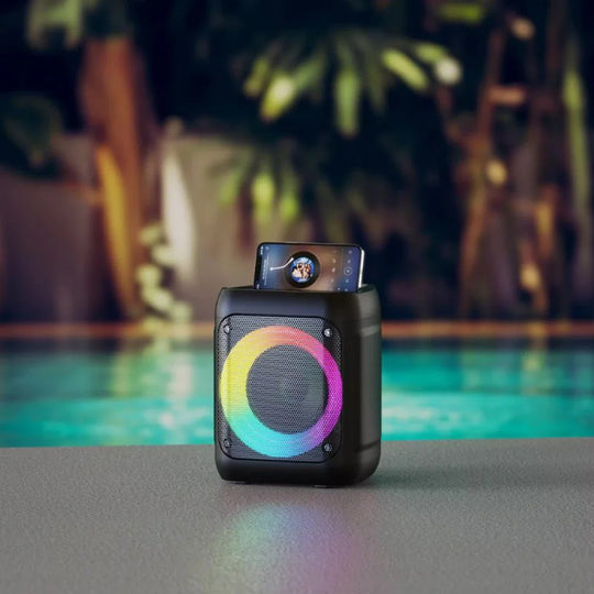 Parlante Trolley Havit Bluetooth RGB Portátil con Micrófono 8W