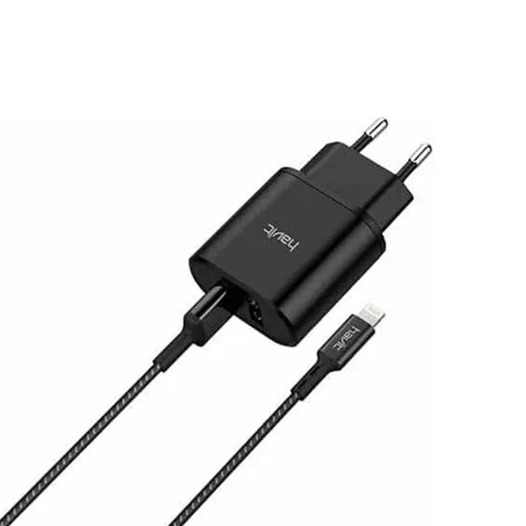 Cargador de Pared Havit Dual USB 2.1A con Cable Micro USB Negro