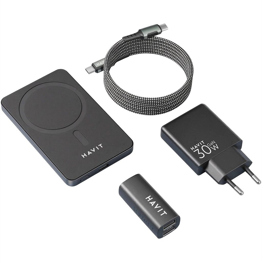 Kit de Carga para Viaje Havit 5 en 1 STK088 – Negro