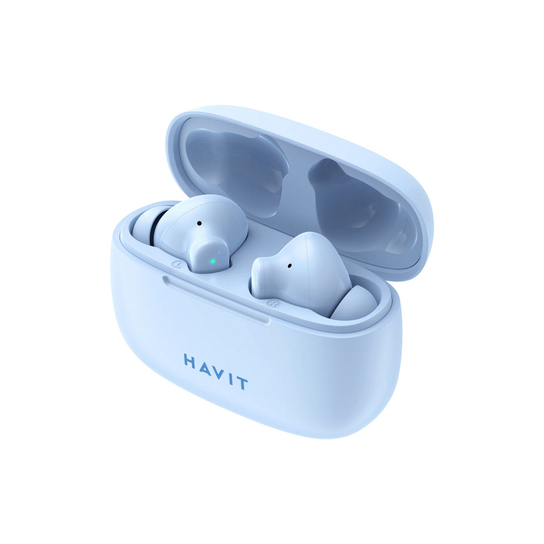 Auriculares Inalámbricos Havit TW967 Bluetooth 5.1 con Control Táctil – Azul Pálido
