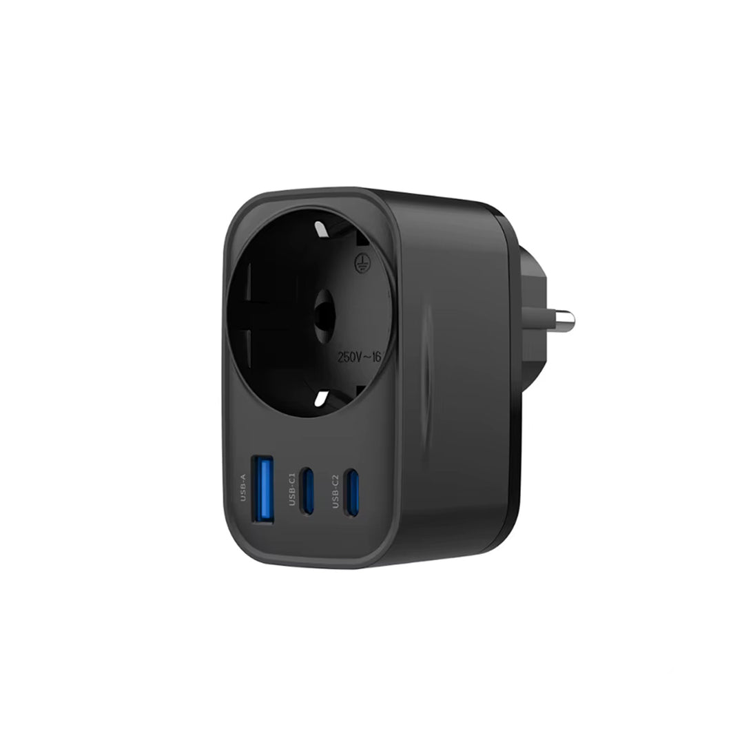 Cargador Havit UC142 USB 30W GaN 220V Carga Rápida Compacto