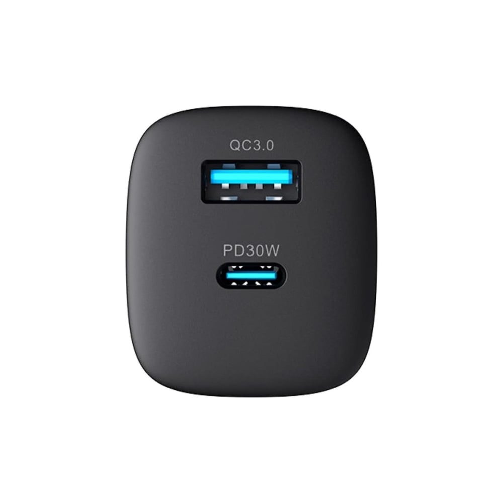 Cargador de Pared Havit 30W GaN USB-C + USB-A Carga Rápida