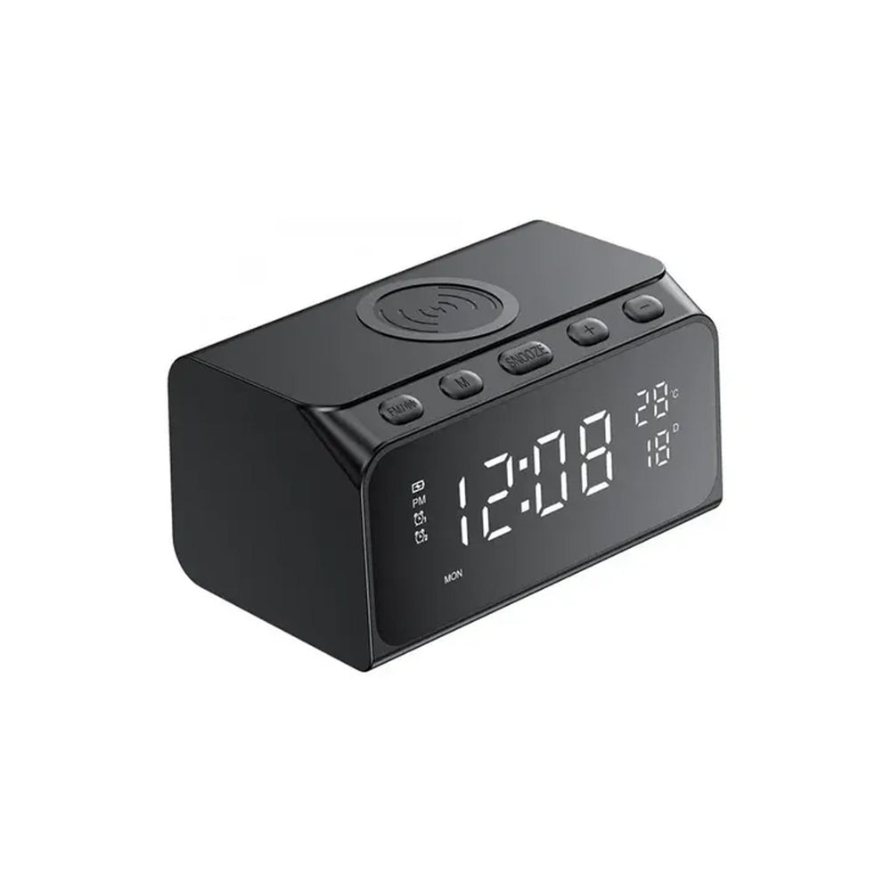 Cargador Inalámbrico 6 en 1 Havit W3041 con Reloj Alarma y Altavoz