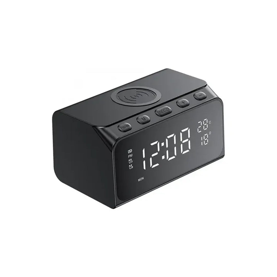 Cargador Inalámbrico 6 en 1 Havit W3041 con Reloj Alarma y Altavoz