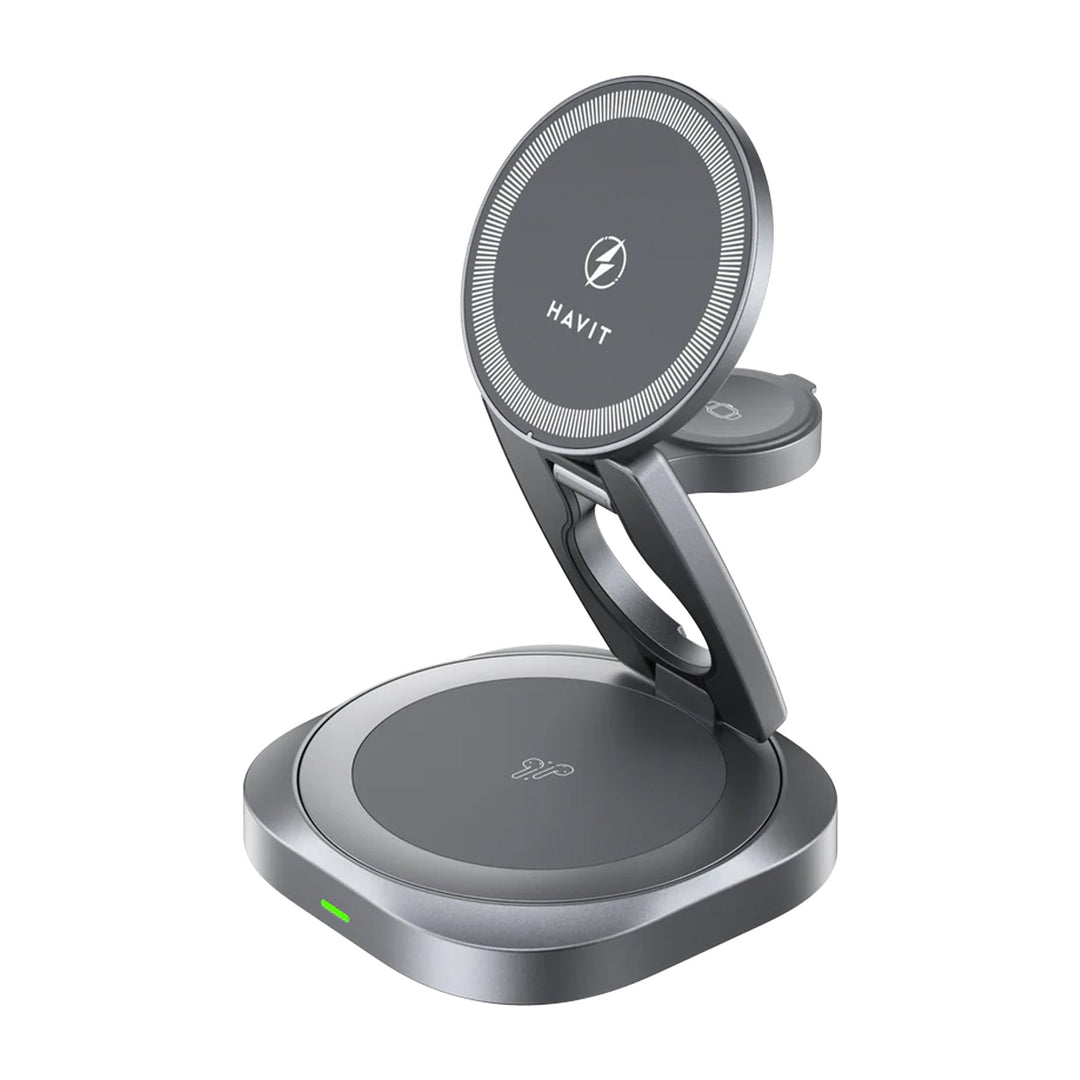 Cargador Inalámbrico 3 en 1 Havit W3111 Magnético Plegable 15W