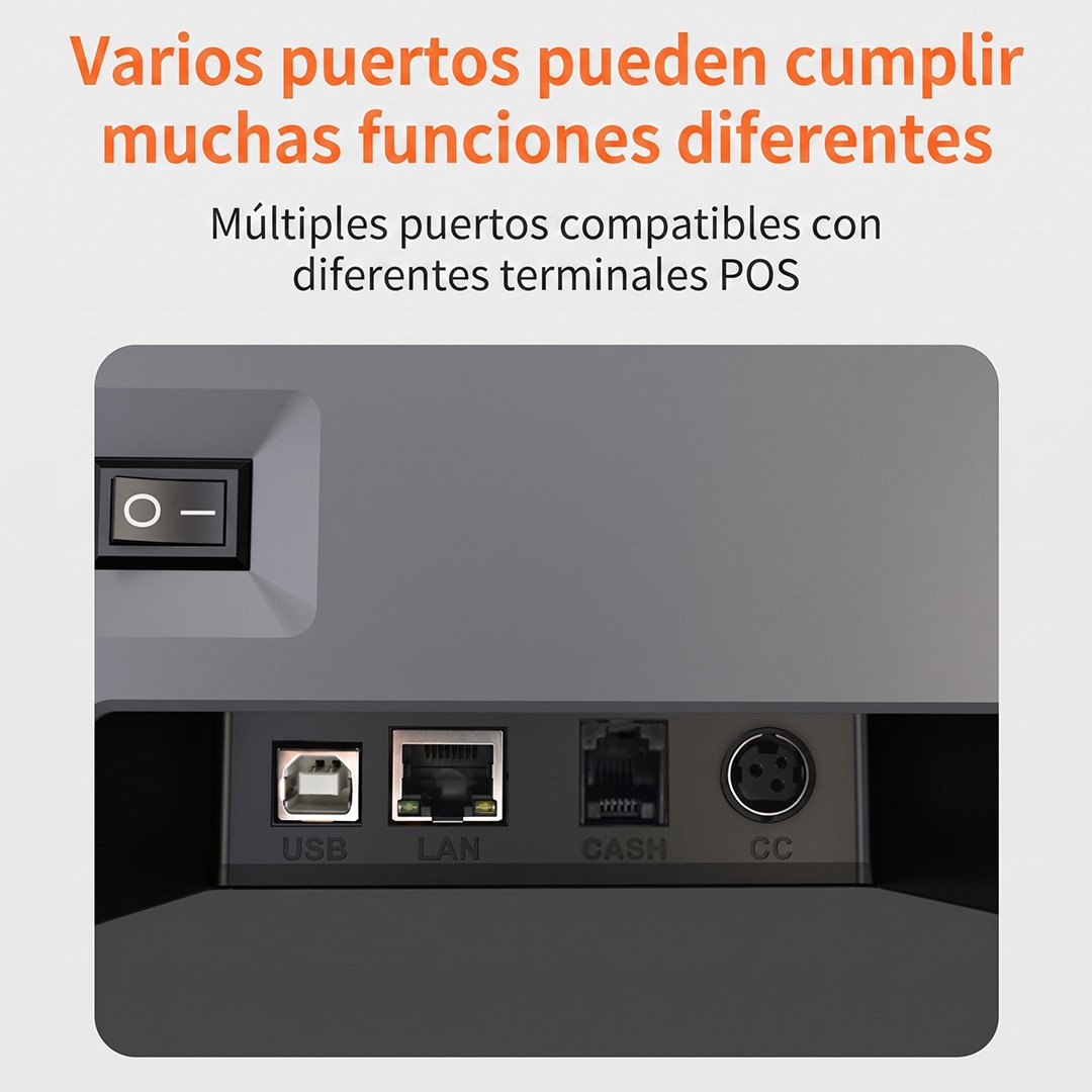 Impresora Térmica de Tickets ZJ-8370 80 mm USB LAN WiFi con Autocorte