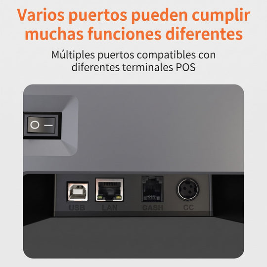 Impresora Térmica de Tickets ZJ-8370 80 mm USB LAN WiFi con Autocorte