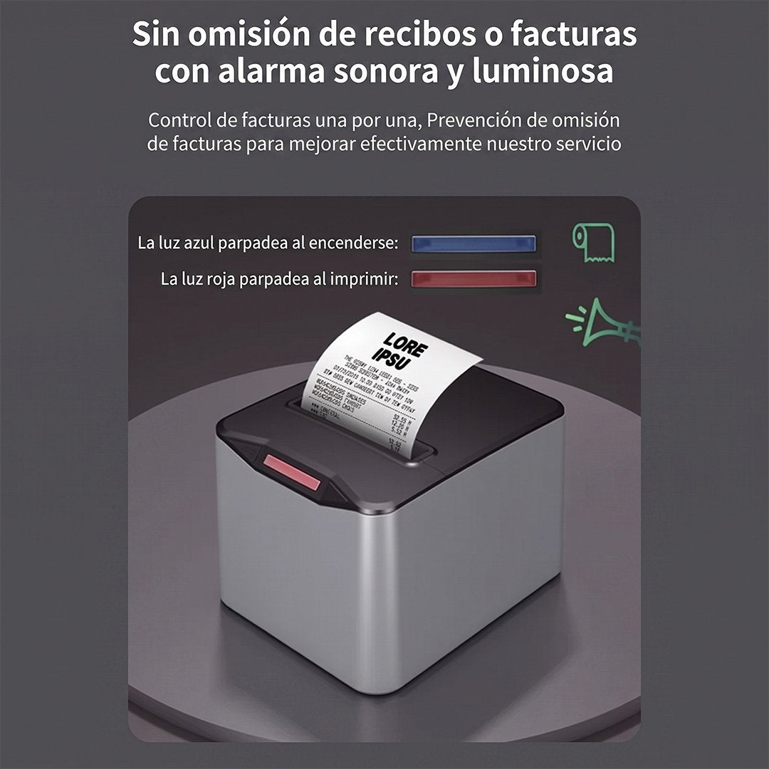 Impresora Térmica de Tickets ZJ-8370 80 mm USB LAN WiFi con Autocorte