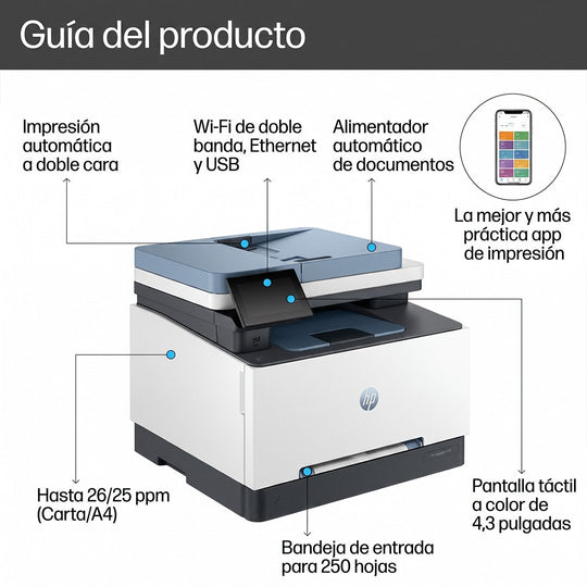 Impresora Multifunción HP Color LaserJet Pro MFP 3302sdw