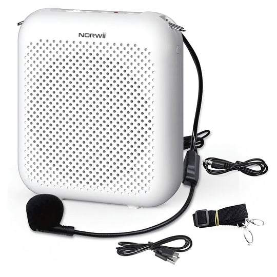 Amplificador de Voz S358 Portátil con Micrófono Cableado Recargable