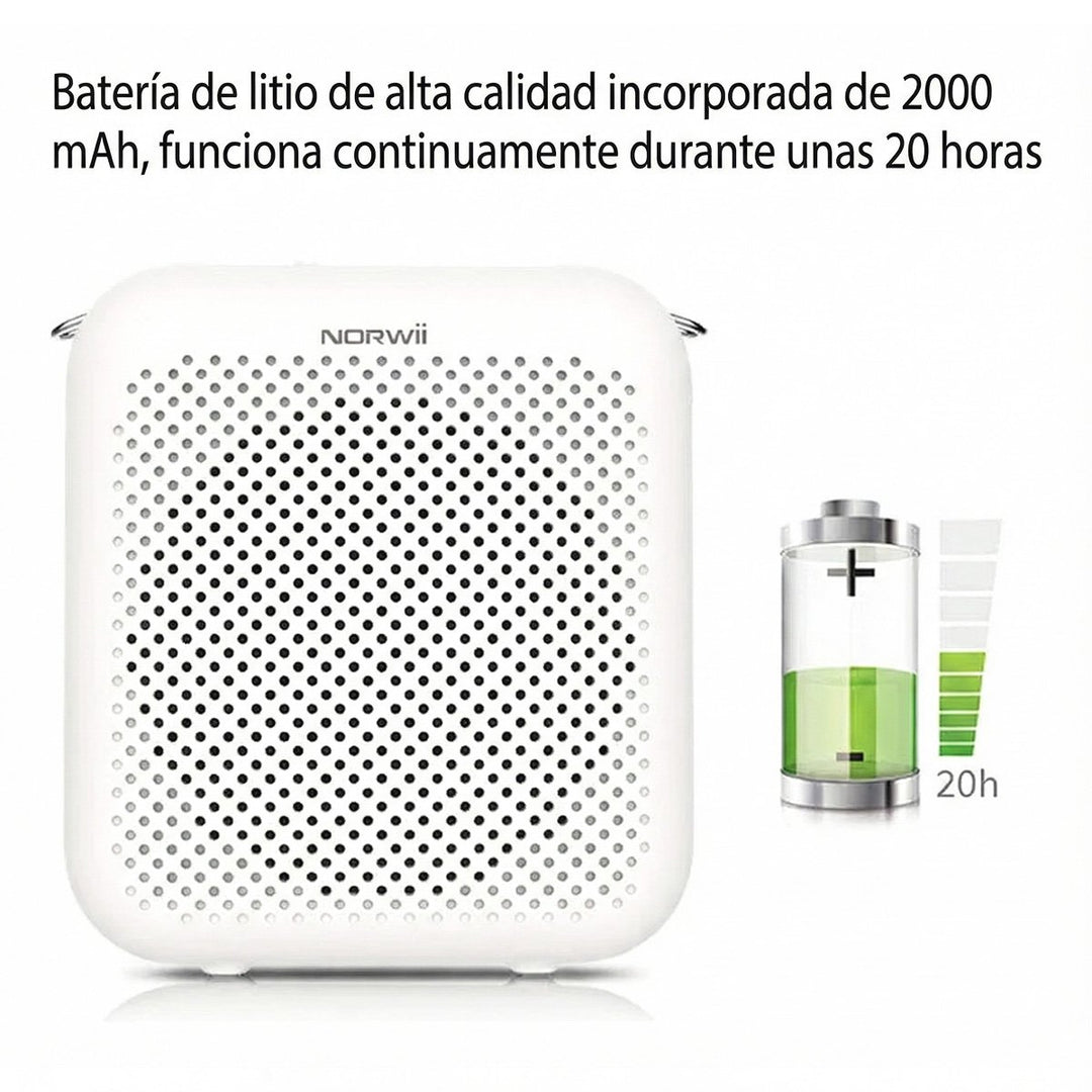 Amplificador de Voz S358 Portátil con Micrófono Cableado Recargable