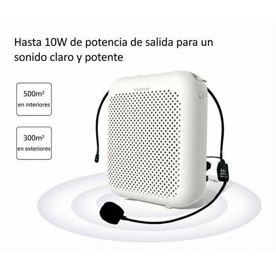 Amplificador de Voz S358 Portátil con Micrófono Cableado Recargable