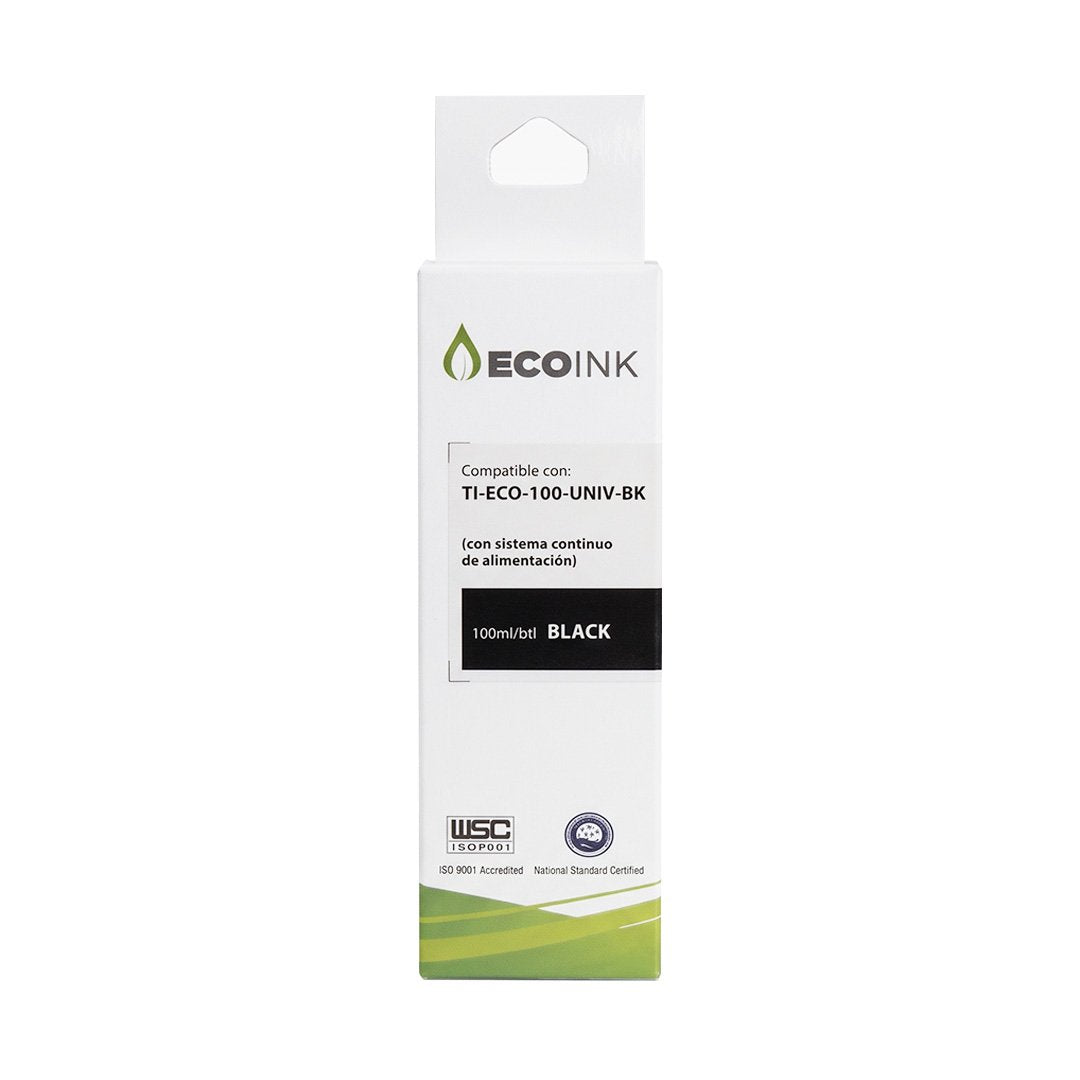 Tinta EcoINK Negra Universal 100 ml
